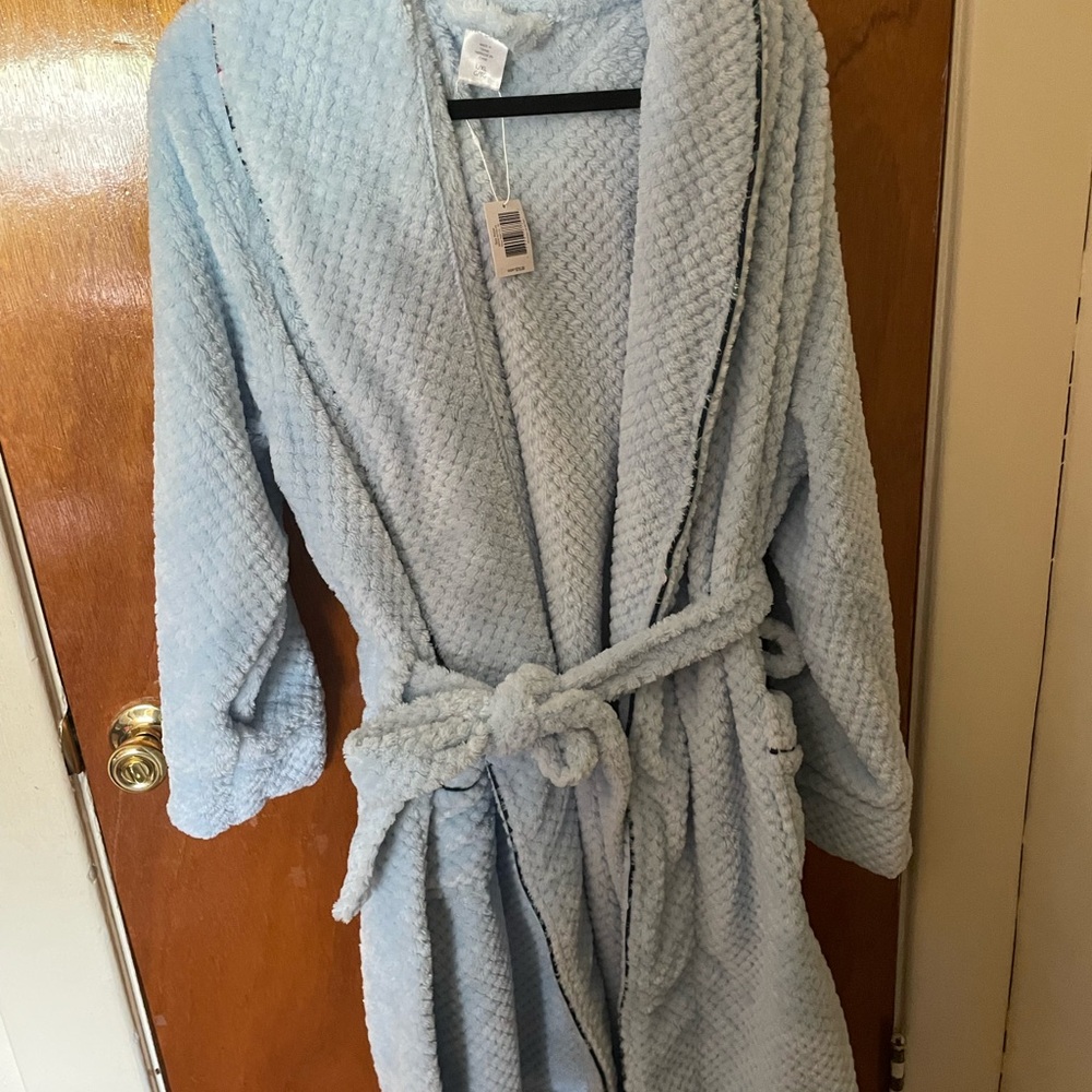 NWT Vera Bradley Cozy Light Blue Textured Robe